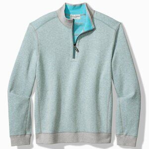 NWT Tommy Bahama Men's Flip Coast Half-Zip Reversible Sweatshirt Large L